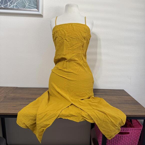 H&M Dresses & Skirts - H&M Mustard Yellow Spaghetti Strap Dress Size Medium